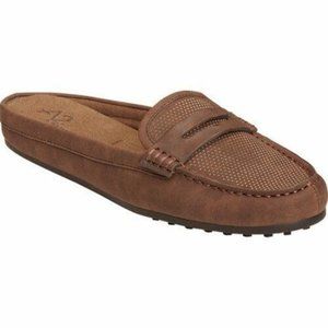 A2 By Aerosoles Womens Drive Time Brown Casual Slip On Mules Flat Size US 7.5 M